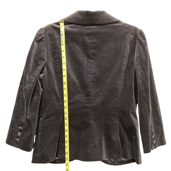 Halogen Gray Velvet Blazer, Size Large, 3/4 Sleeve Cotton Blend Jacket‎ NEW - Picture 8 of 11